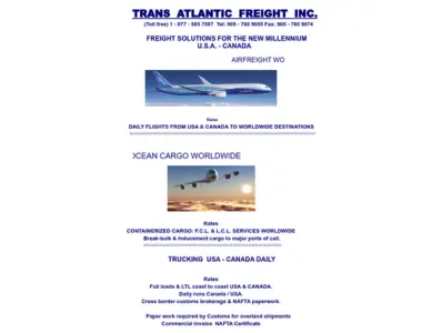 transatlantic freight